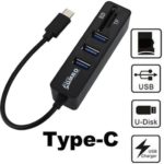 MOBILEPHONEGIFT  USB-C to USB3.0x3 TF SD Card Reader Type-C HUB