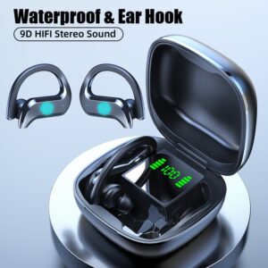 Waterproof Wireless Bluetooth Earphone Sports Headphone Touch Control Headphone TWS Earbuds Headsets With Microphone LED Display