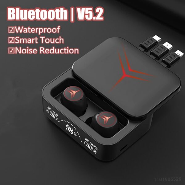 New Bluetooth 5.2 Wireless TWS Headset Slide Waterproof Sports Headphones Music Noise Canceling Gaming Earphone