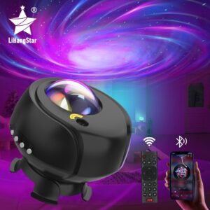 LED Galaxy Projector Bluetooth Music Starlight Aurora Projector Starry Light Bedroom Ceiling Ambiance Night Light Children Gift