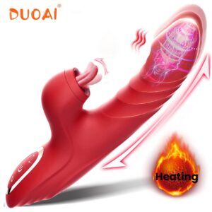 Powerful Thrusting Vibrator Female Clitoris Sucker Vacuum Stimulator Tongue Licking Dildo Adult supplies Vibro Sex Toy for Women