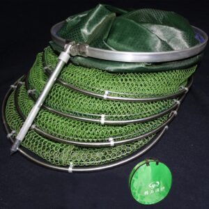 Portable Fishing Net Fish Storage Fishing Accessories Steel Ring Folding Fish Cage Fishing Trap Net Fish Basket Tackle